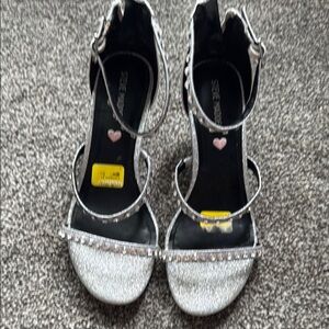Steve Madden Glittering Silver Heels